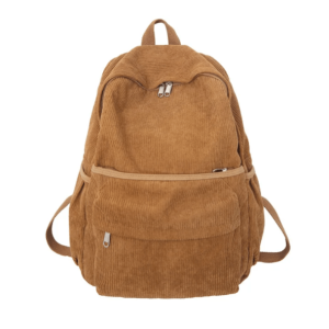 Y2K Fashion Retro Corduroy Backpack - 2000s Style Essential