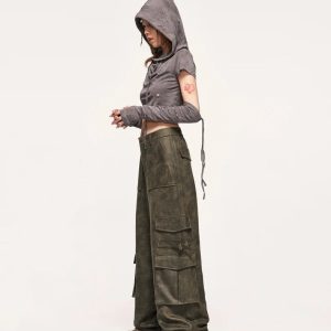 Y2K Fashion Safari Cargo Pants: Trendy 2000s Style for Effortless Looks