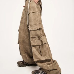 Y2K Fashion Safari Cargo Pants: Trendy 2000s Style for Effortless Looks