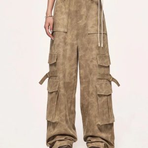 Y2K Fashion Safari Cargo Pants: Trendy 2000s Style for Effortless Looks