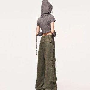 Y2K Fashion Safari Cargo Pants: Trendy 2000s Style for Effortless Looks