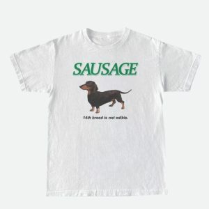 Y2K Fashion Sausage Dog Tee: Trendy 2000s Style for Unique Outfits