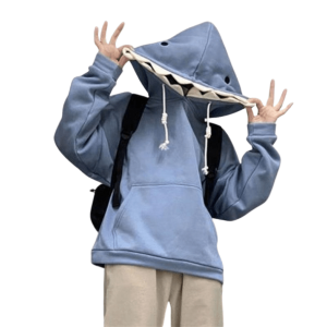 Y2K Fashion Shark Bite Hoodie - Trendy 2000s Style for Unique Outfits