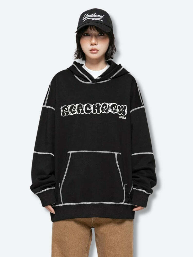 Y2K Fashion Skater Hoodie: Trendy 2000s Style for Ultimate Comfort