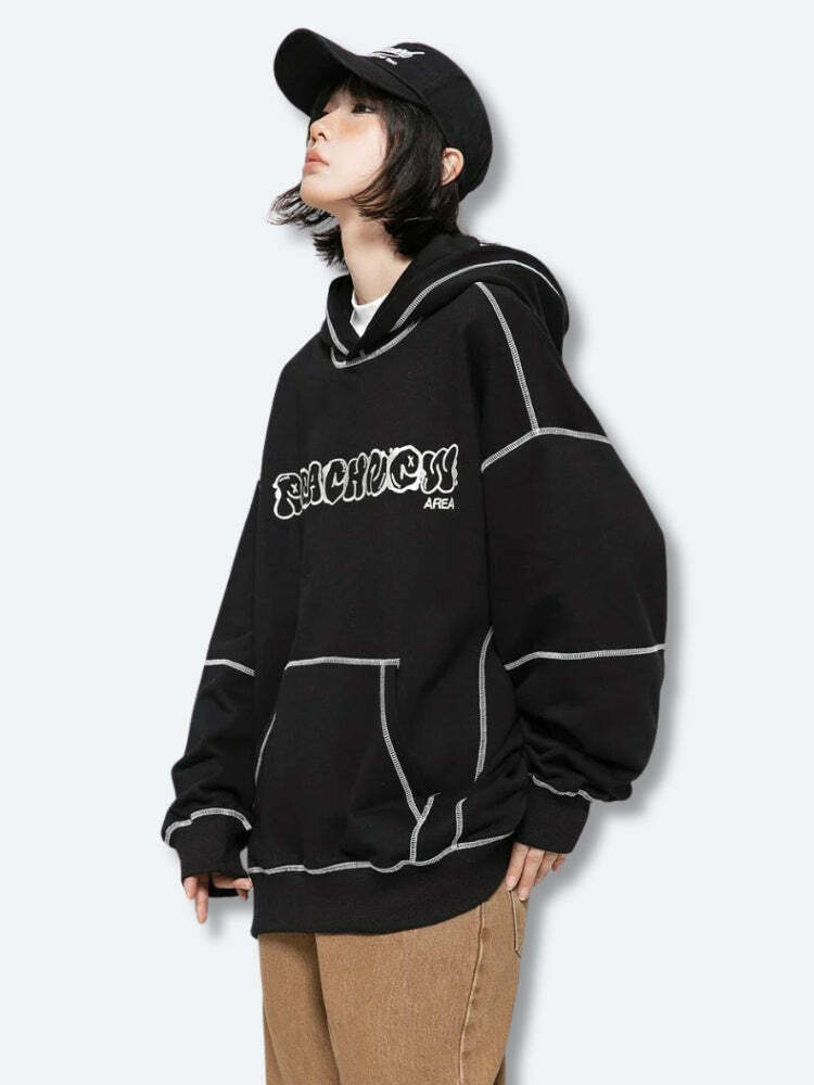 Y2K Fashion Skater Hoodie: Trendy 2000s Style for Ultimate Comfort