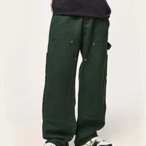 Y2K Fashion Soft Boy Bottle Pocket Pants - Trendy 2000s Style Outfit