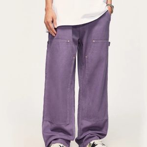 Y2K Fashion Soft Boy Bottle Pocket Pants - Trendy 2000s Style Outfit