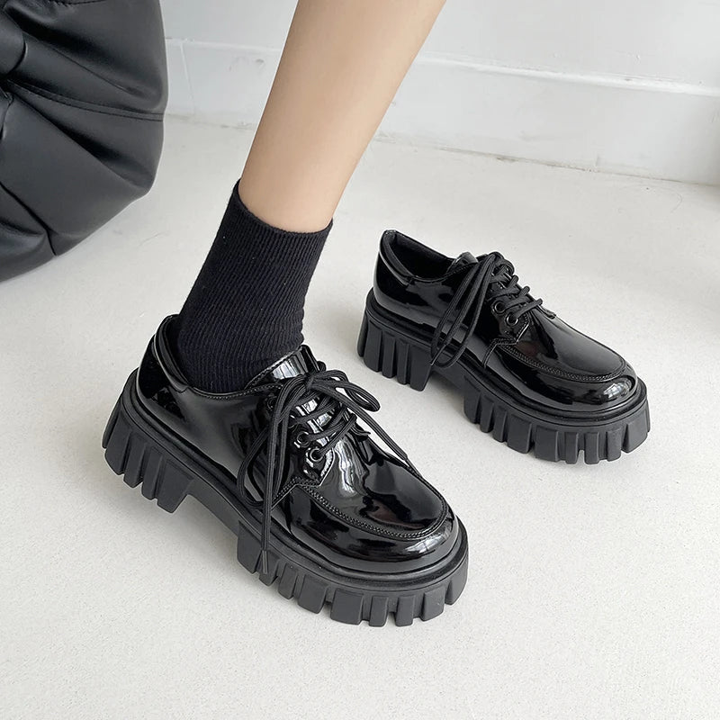 Y2K Fashion Soft Grunge Chunky Platform Oxford Shoes for Trendy Looks