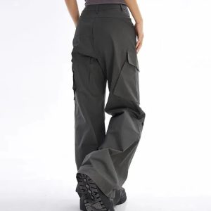 Y2K Fashion Streetwear Sport Cargo Pants - 2000s Style Aesthetic Outfit