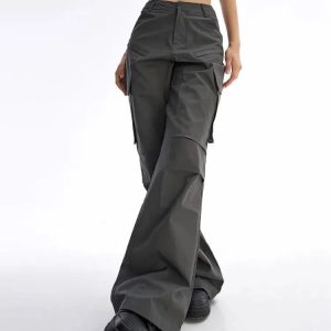 Y2K Fashion Streetwear Sport Cargo Pants - 2000s Style Aesthetic Outfit