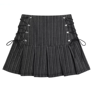 Y2K Fashion Striped Mini Skirt - Trendy 2000s Style for Modern Looks