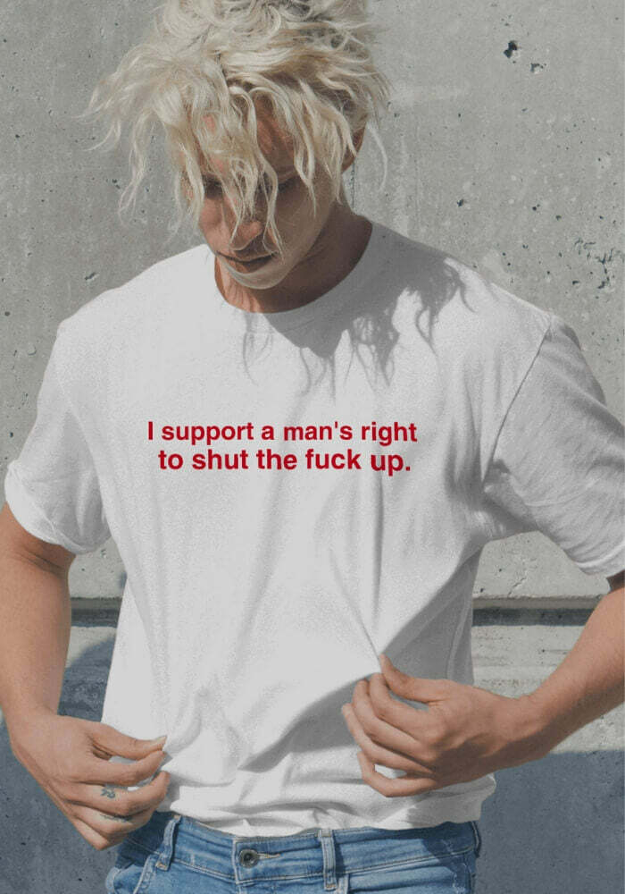 Y2K Fashion Tee: Support A Man's Right with 2000s Style Vibes