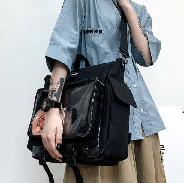 Y2K Fashion Transparent Pocket Backpack - Trendy 2000s Style Accessory