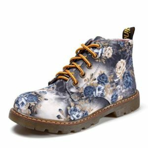 Y2K Floral Print Ankle Shoes - Trendy 2000s Style Footwear