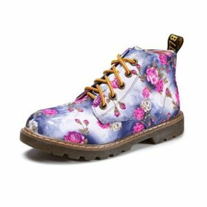 Y2K Floral Print Ankle Shoes - Trendy 2000s Style Footwear