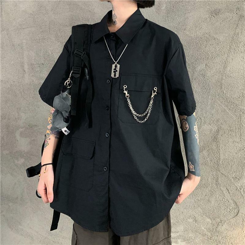 Y2K Grunge Detachable Sleeve Shirt - Trendy 2000s Fashion Essential