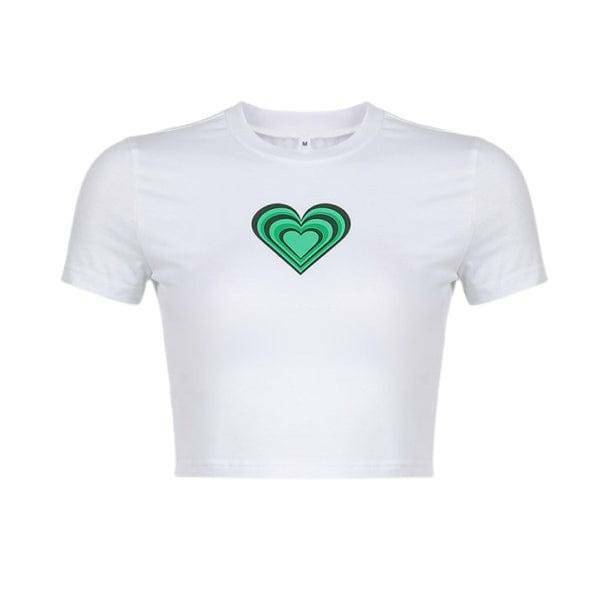 Y2K Heart Crop Top: Trendy 2000s Fashion for a Chic Y2K Aesthetic