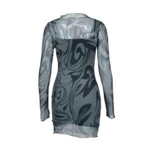 Y2K Mesh Night Out Dress - Trendy 2000s Style for Iconic Looks