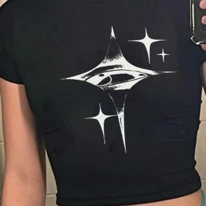 Y2K Twinkle Star Tee - Trendy 2000s Fashion for a Retro Aesthetic