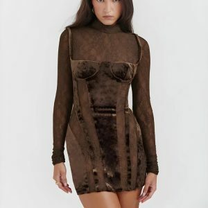 Y2K Velvet Mini Dress: Trendy 2000s Style for Iconic Y2K Outfits