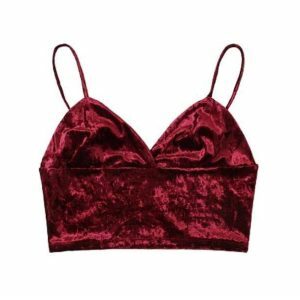 Y2K Vintage Velvet Top: Retro 2000s Fashion Essential for Trendy Outfits