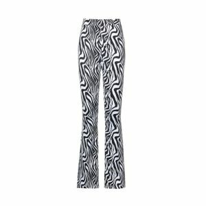 Y2K Zebra Pants: Trendy 2000s Fashion for a Bold Y2K Aesthetic